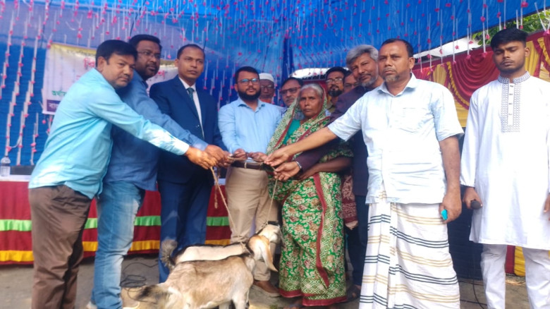 সুন্দরগঞ্জে দারিদ্র্য বিমোচনে শিউসের উদ্যোগে ছাগল ...