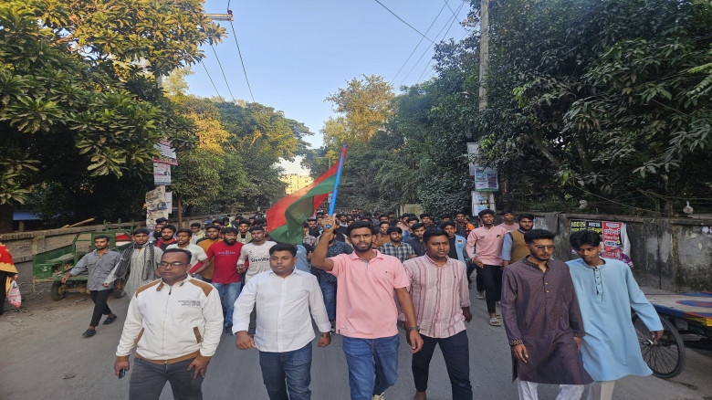 দুর্গাপুরে ছাত্রদলের বর্ণাঢ্য র‍্যালি, ধানের শীষের...