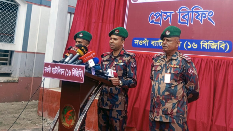 বগুড়ার নির্বাচনী মাঠে মোতায়েন ২৪ প্লাটুন বিজিবি...