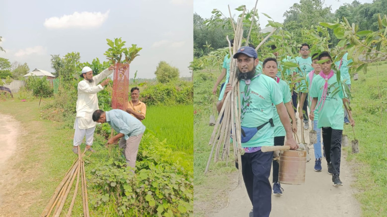 গাছকে ভালোবেসে বদলে দিচ্ছেন এলাকার পরিবেশ: শিক্ষক ...