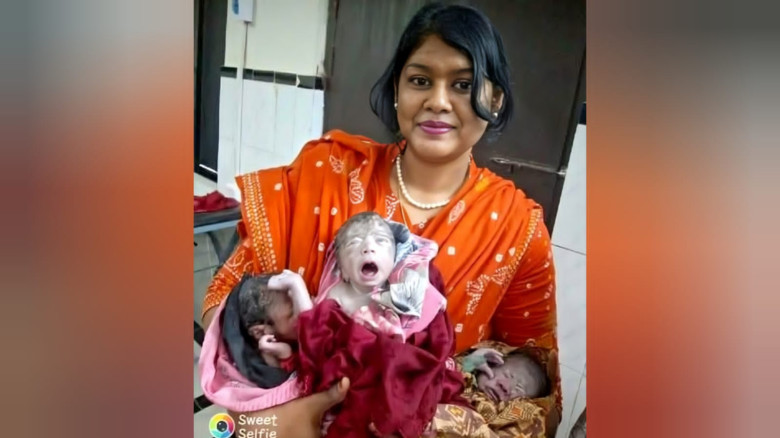 কুড়িগ্রামের উলিপুরে এক প্রসবে তিন সন্তানের জন্ম, ...