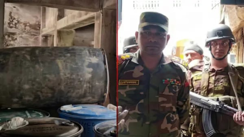 সাতক্ষীরায় ইউপি চেয়ারম্যানের বাড়িতে ১২শ লিটার ড...